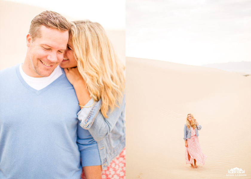 Engagement Photo Shoot at the Sand Dunes by Photographer Mike Larson