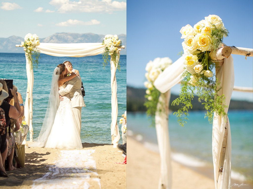 Private Beach Wedding Ceremony by Photographer Mike Larson
