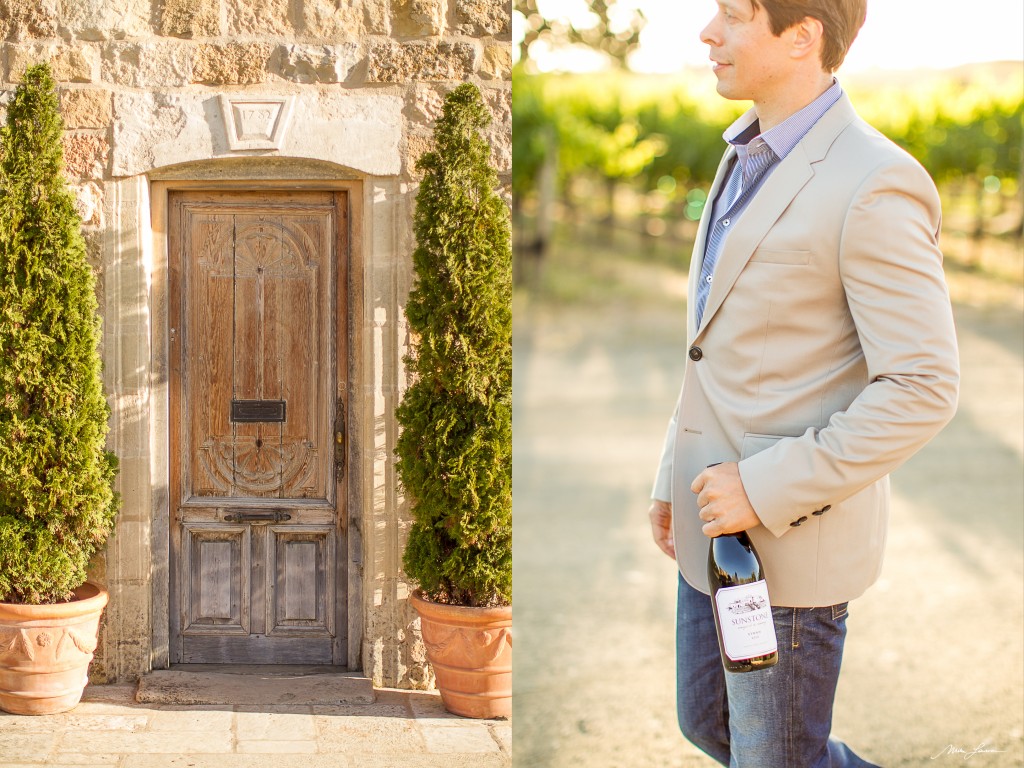 Engagement Photography by Mike Larson at Sunstone Winery in Santa Ynez